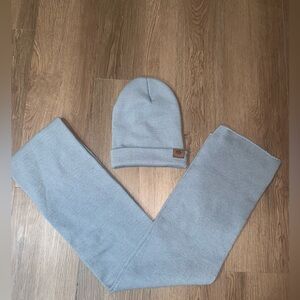 Grey Bennie Hat and Scarf Set